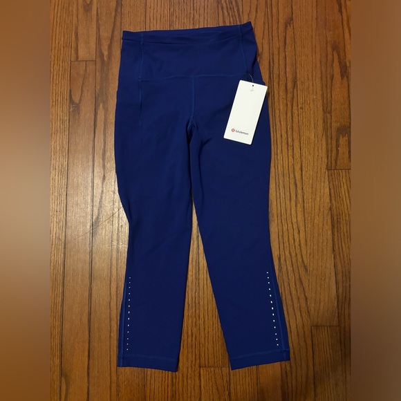 NWT Lululemon SWIFT SPEED HR Crop 21” Larkspur Blue size 4 - Picture 6 of 11